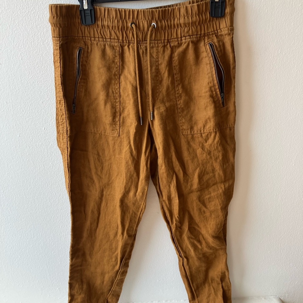 Athleta Women’s 100% Linen Brown Joggers